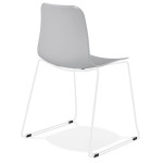 Paris Prix Chaise Design "Mandreo" 82cm Gris & Blanc