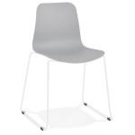 paris prix Chaise Design "Mandreo" 82cm Gris & Blanc