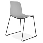 Paris Prix Chaise Design "Mandreo" 82cm Gris & Noir