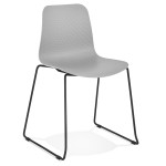 paris prix Chaise Design "Mandreo" 82cm Gris & Noir
