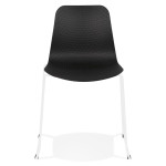 Paris Prix Chaise Design "Mandreo" 82cm Noir & Blanc