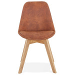 Paris Prix Chaise Design "Mirka" 85cm Marron & Naturel