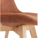 Paris Prix Chaise Design "Mirka" 85cm Marron & Naturel
