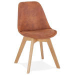 paris prix Chaise Design "Mirka" 85cm Marron & Naturel