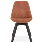 Paris Prix Chaise Design "Mirka" 85cm Marron & Noir