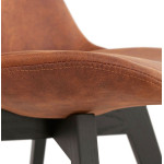 Paris Prix Chaise Design "Mirka" 85cm Marron & Noir