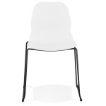 Paris Prix Chaise Design "Olganic" 85cm Blanc & Noir