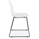 Paris Prix Chaise Design "Olganic" 85cm Blanc & Noir