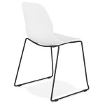 Paris Prix Chaise Design "Olganic" 85cm Blanc & Noir