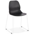 paris prix Chaise Design "Olganic" 85cm Noir & Blanc