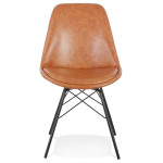 Paris Prix Chaise Design "Ozona" 83cm Marron & Noir