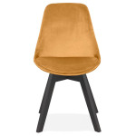 Paris Prix Chaise Design "Persée" 85cm Moutarde & Noir