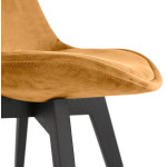Paris Prix Chaise Design "Persée" 85cm Moutarde & Noir