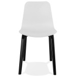 Paris Prix Chaise Design "Sparkling" 81cm Blanc & Noir