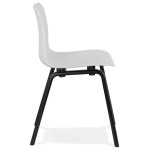 Paris Prix Chaise Design "Sparkling" 81cm Blanc & Noir