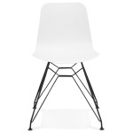 Paris Prix Chaise Design "Spider" 83cm Blanc & Noir