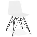 paris prix Chaise Design "Spider" 83cm Blanc & Noir