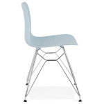Paris Prix Chaise Design "Spider" 83cm Bleu & Argent
