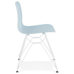 Paris Prix Chaise Design "Spider" 83cm Bleu & Blanc