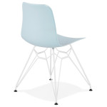 Paris Prix Chaise Design "Spider" 83cm Bleu & Blanc