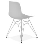 Paris Prix Chaise Design "Spider" 83cm Gris & Argent