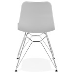 Paris Prix Chaise Design "Spider" 83cm Gris & Argent