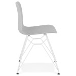 Paris Prix Chaise Design "Spider" 83cm Gris & Blanc