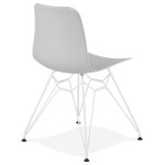 Paris Prix Chaise Design "Spider" 83cm Gris & Blanc
