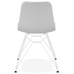 Paris Prix Chaise Design "Spider" 83cm Gris & Blanc