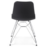 Paris Prix Chaise Design "Spider" 83cm Noir & Argent