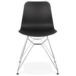 Paris Prix Chaise Design "Spider" 83cm Noir & Argent