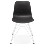 Paris Prix Chaise Design "Spider" 83cm Noir & Blanc