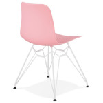 Paris Prix Chaise Design "Spider" 83cm Rose & Blanc