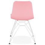 Paris Prix Chaise Design "Spider" 83cm Rose & Blanc