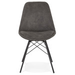 Paris Prix Chaise Design "Stomboli" 83cm Gris & Noir