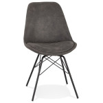 paris prix Chaise Design "Stomboli" 83cm Gris & Noir