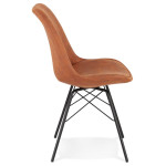 Paris Prix Chaise Design "Stomboli" 83cm Marron & Noir