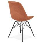 Paris Prix Chaise Design "Stomboli" 83cm Marron & Noir