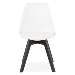 Paris Prix Chaise Design "Toledo" 82cm Blanc & Noir