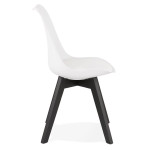 Paris Prix Chaise Design "Toledo" 82cm Blanc & Noir