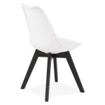 Paris Prix Chaise Design "Toledo" 82cm Blanc & Noir