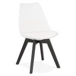 paris prix Chaise Design "Toledo" 82cm Blanc & Noir