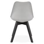 Paris Prix Chaise Design "Toledo" 82cm Gris & Noir