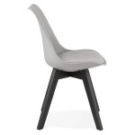 Paris Prix Chaise Design "Toledo" 82cm Gris & Noir