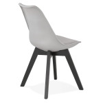 Paris Prix Chaise Design "Toledo" 82cm Gris & Noir