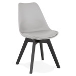 paris prix Chaise Design "Toledo" 82cm Gris & Noir