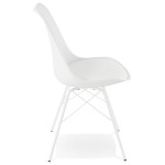 Paris Prix Chaise Design "Tripoli" 83cm Blanc