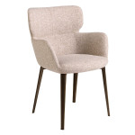 paris prix Chaise en Tissu "Chiné" 80cm Marron
