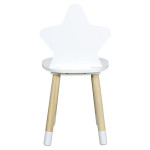 Paris Prix Chaise Enfant En Bois "Étoile" 54cm Blanc