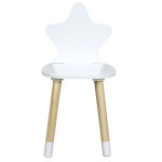 paris prix Chaise Enfant en Bois "Étoile" 54cm Blanc